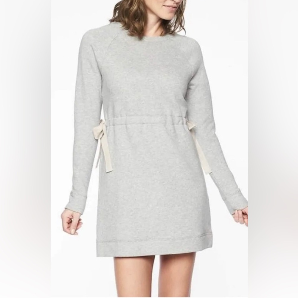 Athleta Studio Cinch Dress in Heather Gray - Size L